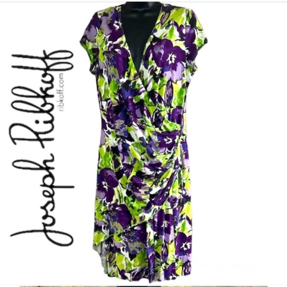 Joseph Ribkoff faux wrap dress - Picture 4 of 6